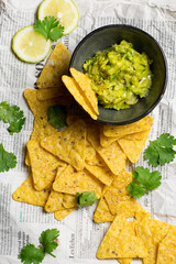 nachos and guacamole