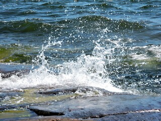 Fototapeta premium Beautiful waves of Baltic sea