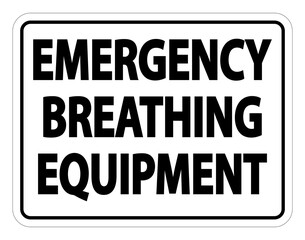 Fototapeta premium Emergency Breathing Equipment Sign on white background