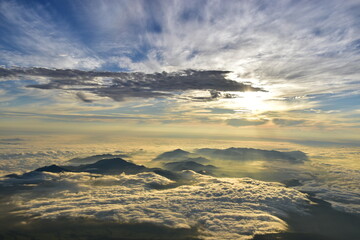sunset in the mountains