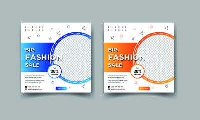 Fashion sale instagram social media post banner design