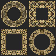 Vintage set circular ornament.