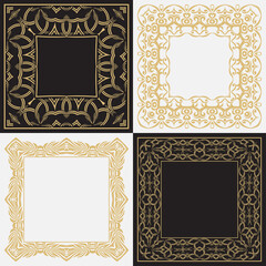 Vintage set circular ornament.