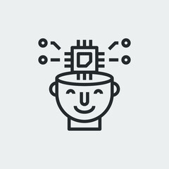 artificial intelligence icon sign vector