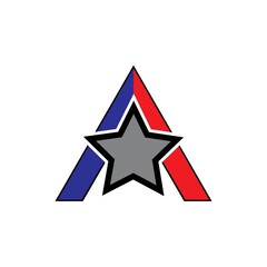 Obraz premium A Letter Logo Template vector icon illustration design