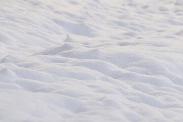 Beautiful snow as background, closeup. Winter weather