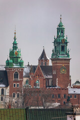 Krakow old town photographed in March. Dynamic weather created interesting conditions for shooting.