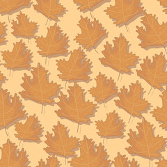 Autumn leaves. Seamless pattern. Vector yellow, orange, green leaf. Scrapbook, gift wrapping paper, textiles. seamless background of autumn maple leaves. for textile, book covers, Wallpaper, design