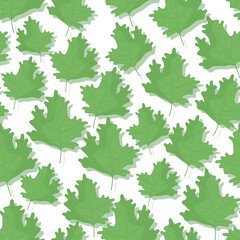 Autumn leaves. Seamless pattern. Vector  green leaf. Scrapbook, gift wrapping paper, textiles. seamless background of autumn maple leaves. for textile, book covers, Wallpaper, design