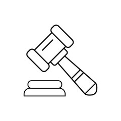 Wooden judge ceremonial hammer of the chairman.
