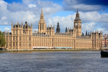 Fototapeta na wymiar Big Ben - Palace of Parliament in London