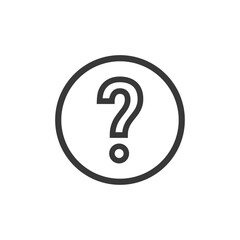 Question icon. Sign design on white background.
