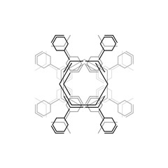 Molecular cell connection. Internet technology. Biology science background. Abstract geometric background