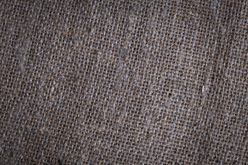 Coarse burlap fabric. Background, texture.