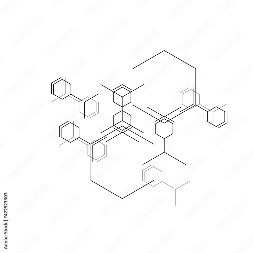 Aufkleber Modern flat design. Vector seamless pattern. Internet connection network high digital technology. Geometric texture background. Abstract wallpaper