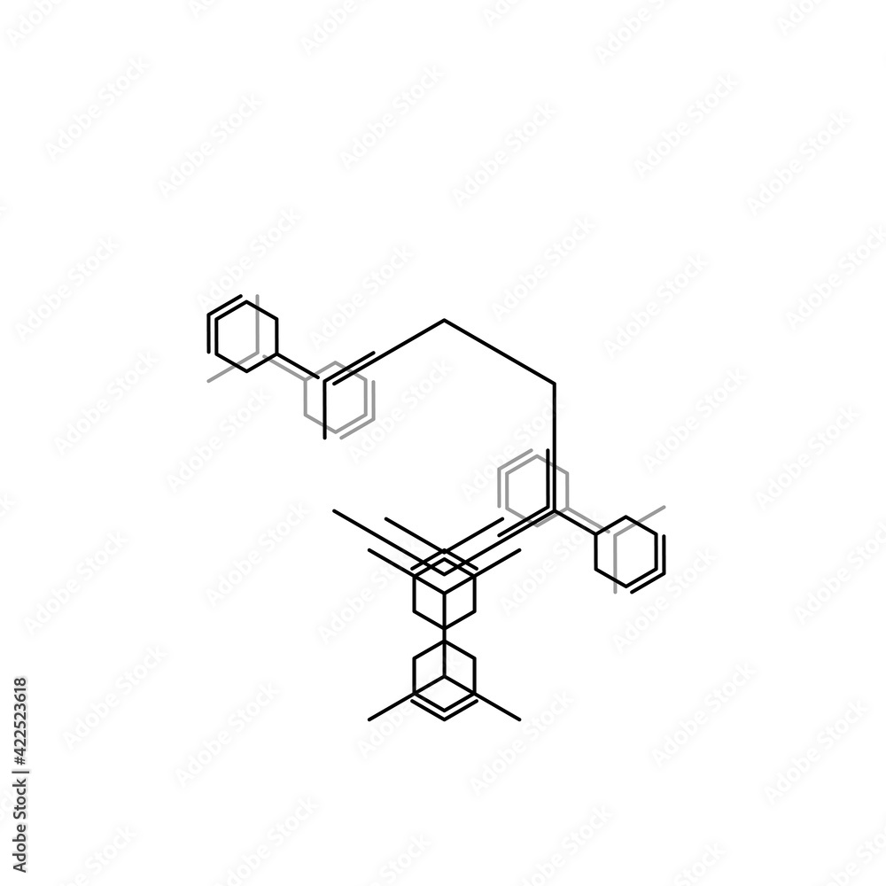 Poster black hexagon modern style white background. digital modern communication. modern communication tech