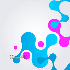Modern abstract pattern with blue molecules together. Medical research