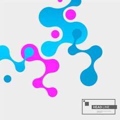 Modern abstract pattern with blue molecules together. Modern communication technology. Medical research