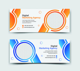 Digital marketing agency facebook cover social media post banner design 