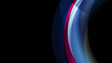 Colorful blue violet glowing abstract curved waves background