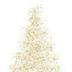 Gold Glitter Stars. Luxury Shiny Confetti.
