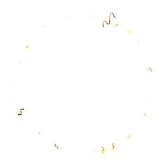Obraz premium Holiday Serpentine. Gold Foil Streamers Ribbons.