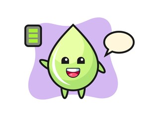 Obraz premium melon juice drop mascot cartoon with energetic gesture