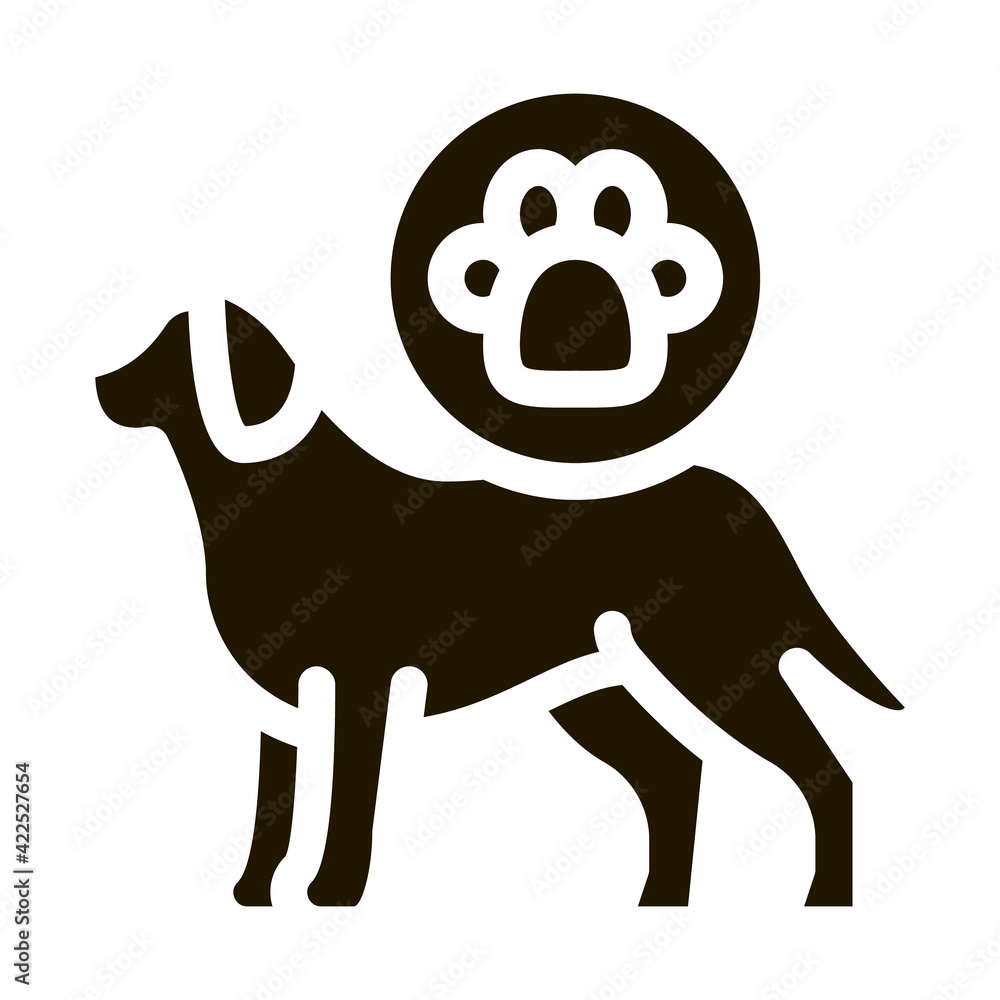 Canvas Prints Dog Footprint Icon Vector Glyph Illustration