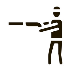 Hunter Hunting Icon Vector Glyph Illustration