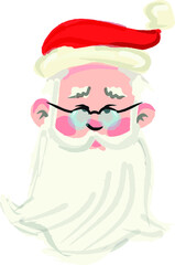vector illustration of Santa Claus portrait