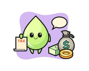 Character cartoon of melon juice drop as a accountant
