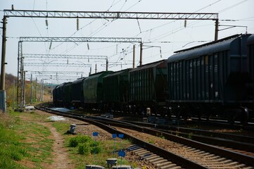 Obraz premium train on the railway