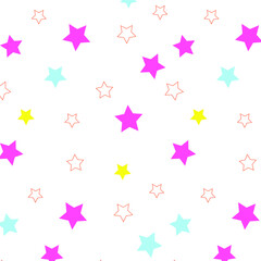 Stars vector pattern seamless background