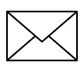 Letter, email, envelope, message outline icon. Line vector illustration isolated on white background.