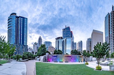 Obraz premium charlotte north carolina morning skyline