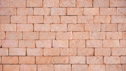 New red brick wall  texture background vintage photo hi resolution