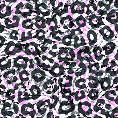 Abstract animal skin leopard seamless pattern design.