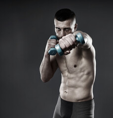 Fototapeta na wymiar MMA fighter training