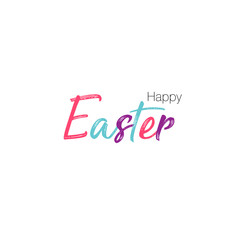 Happy Easter colorful lettering vector