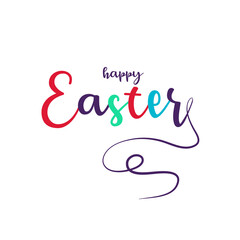 Happy Easter colorful lettering vector