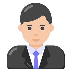 
Businessman in flat trendy editable vector 

