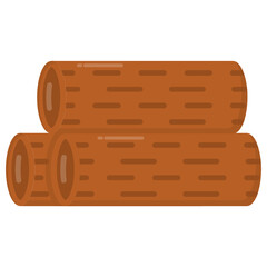 
Editable vector, flat trendy icon of wood logs 

