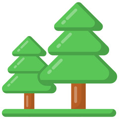 
Flat editable icon of tree, 

