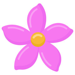 
Lily flower flat modern icon, editable vector

