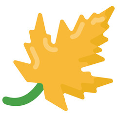 
Autumn leaf flat trendy icon, editable vector 

