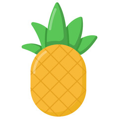 
Pineapple trendy flat icon, editable vector 

