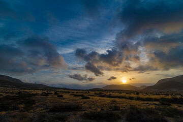 Cabo de Gata Natural Park in Almeria, Spain, Europe. Spectacular landscapes.