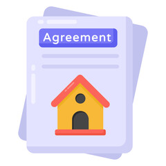 
Clipboard with pen denoting flat icon of estate contract 

