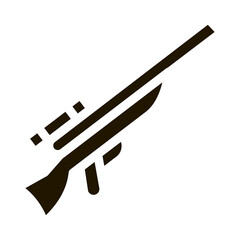 Hunting Gun Icon Vector Glyph Illustration