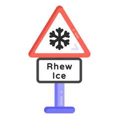 
An icon of rhew ice in flat design, editable vector

